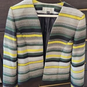Tahari Women's Multicolor Striped Blazer